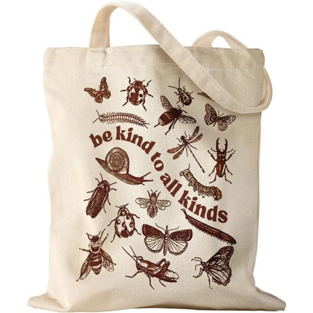 Canvas Tote Bag - Sturdy Cloth Cotton Totes Bag with Pattern Shoulder Bag